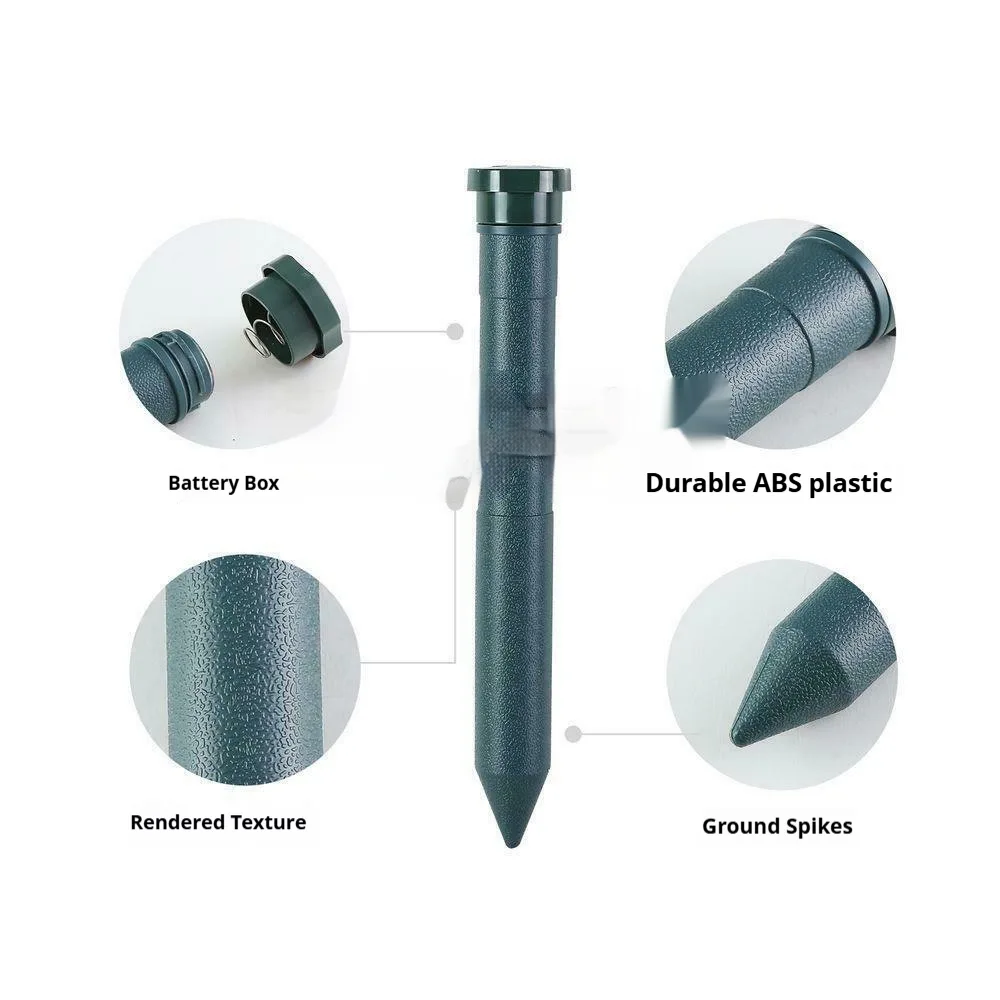 Construction du répulsif : cellule solaire, corps ABS, pointe